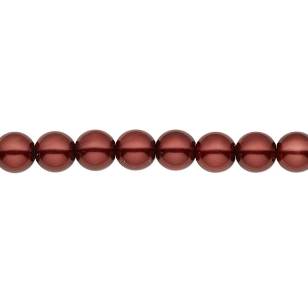 16 inch strand Czech pearl-coated glass druk round beads 6mm Opaque Light Green